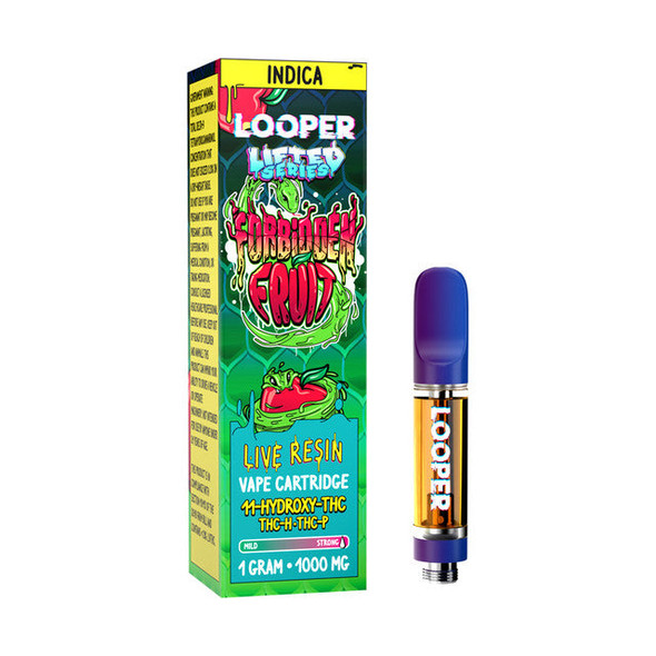 Looper Lifted Series 1000MG Live Resin 11-Hydroxy-THC + THC-H + THC-P Vape Cartridge 1G - Forbidden Fruit (Indica)