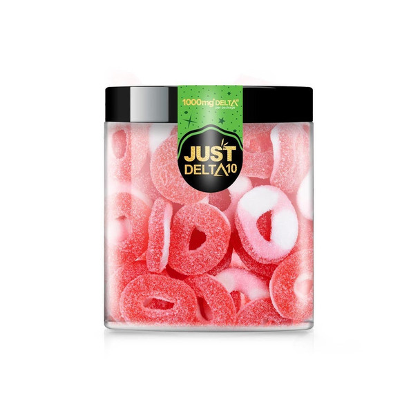 JUST Delta 10 1000MG Gummies Jar - Watermelon Rings (40 ct)