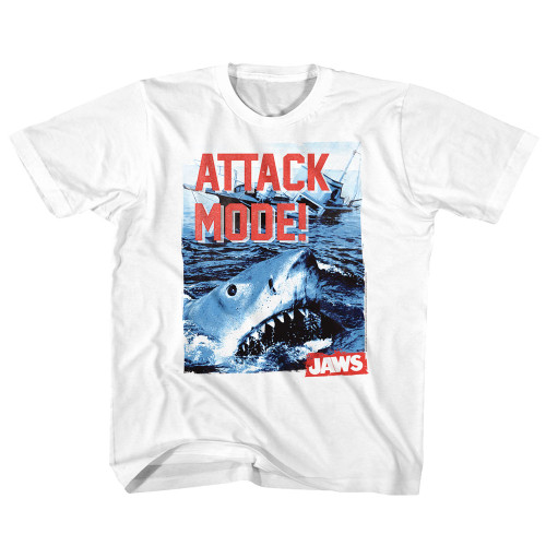 Jaws Attack Mode White Youth T-Shirt