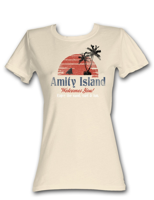 Jaws Amity Island Natural Junior Women's T-Shirt