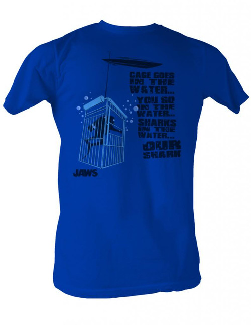 Jaws Cage In The Water Royal Adult T-Shirt
