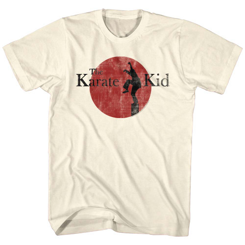 Karate Kid 80's Logo Natural Adult T-Shirt