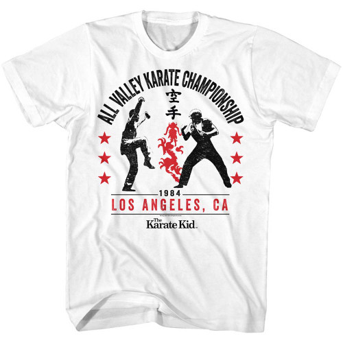 Karate Kid All Valley '84 White Adult T-Shirt