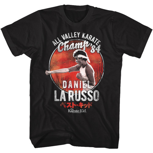 Karate Kid '84 Champ Black Adult T-Shirt