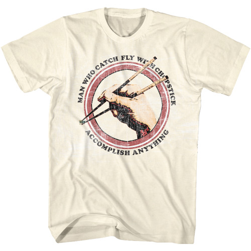 Karate Kid Accomplish Anything Natural Adult T-Shirt
