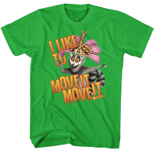 Madagascar Move It Move It Green Adult T-Shirt