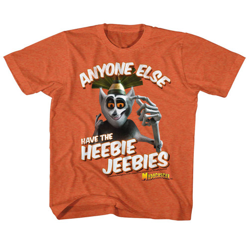 Madagascar Heebie Jeebies Orange Children's T-Shirt