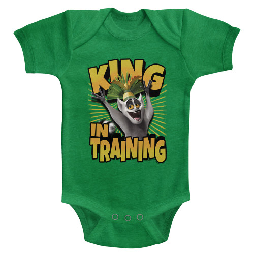 Madagascar King In Training Green Baby Onesie T-Shirt