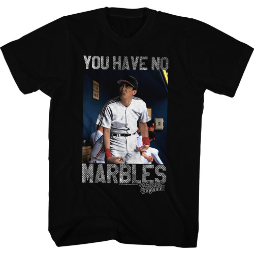 Major League No Marbles Black Adult T-Shirt