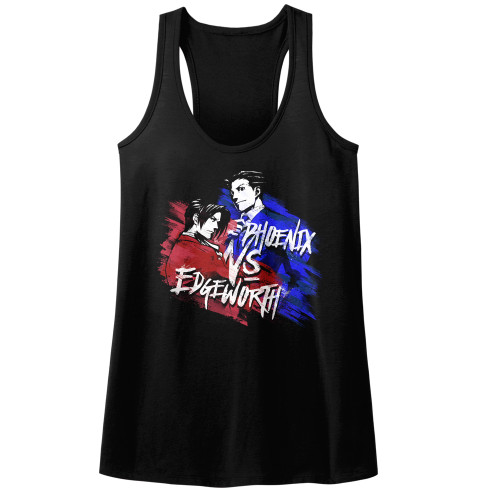 Ace Attorney Vs. Black Junior Women's Racerback Tank Top T-Shirt