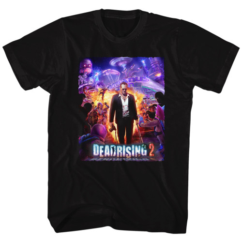 Dead Rising Purple Action Black Adult T-Shirt