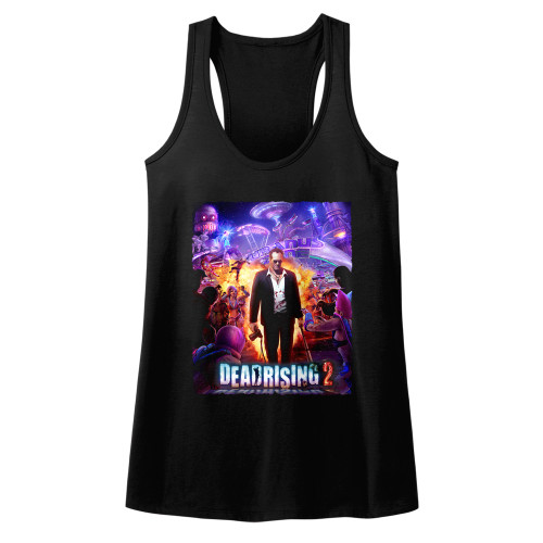 Dead Rising Purple Action Black Junior Women's Racerback Tank Top T-Shirt