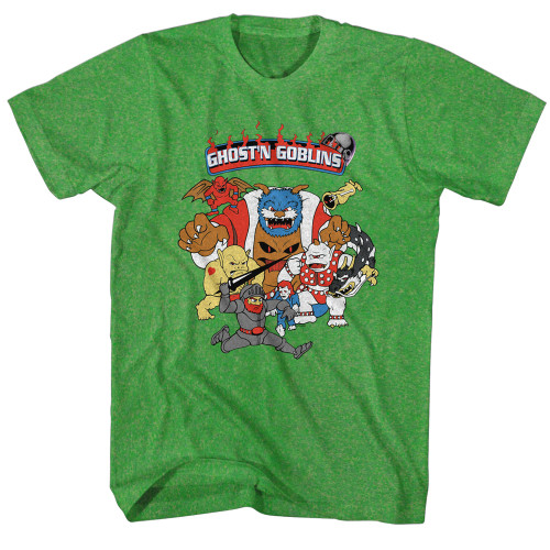 Ghosts 'n Goblins Kelly Heather Adult T-Shirt