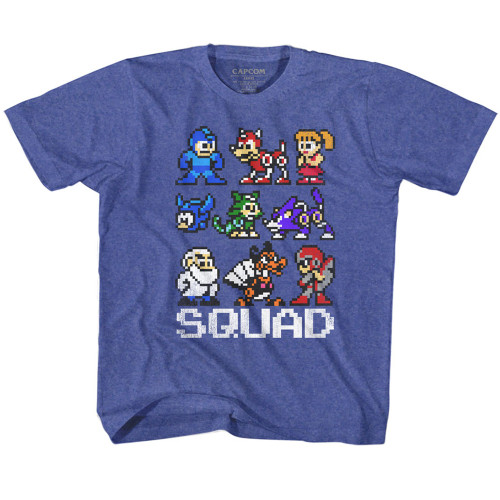 Mega Man Squad Vintage Royal Children's T-Shirt