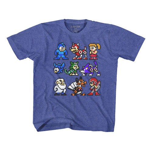 Mega Man The Cast Vintage Royal Toddler T-Shirt