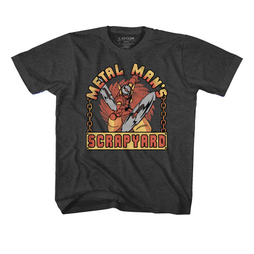 Mega Man Scrap Yard Sign Black Heather Toddler T-Shirt