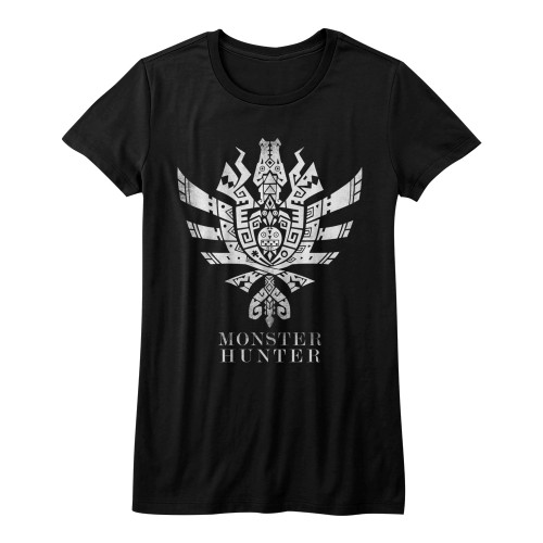 Monster Hunter Monster Hunter 4 Ultimate Symbol Black Junior Women's T-Shirt
