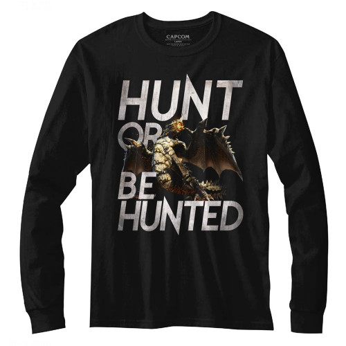Monster Hunter Hunt Black Adult Long Sleeve T-Shirt