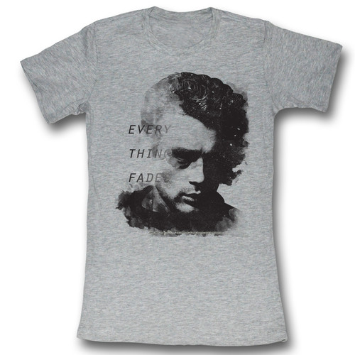 James Dean Everything Fades Gray Heather Junior Women's T-Shirt