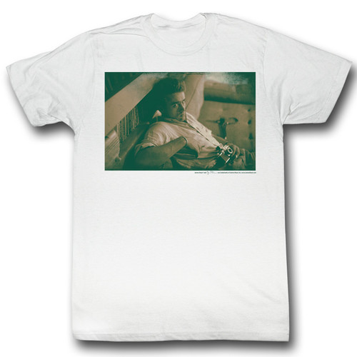 James Dean Hi White Adult T-Shirt