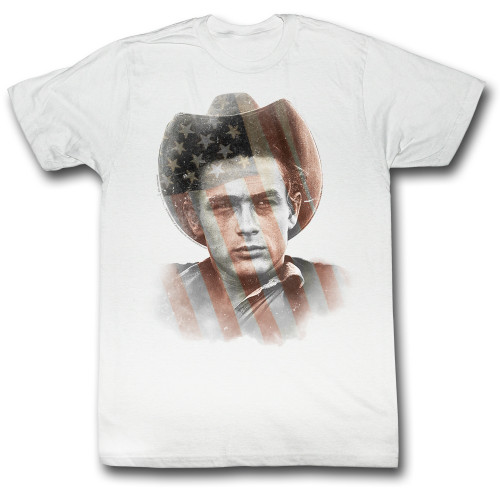James Dean Murican White Adult T-Shirt