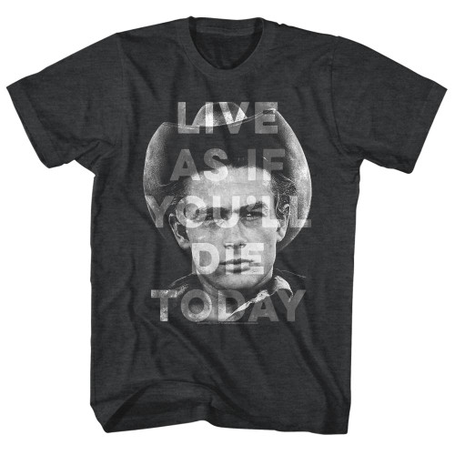 James Dean Thanks Jim Black Heather Adult T-Shirt