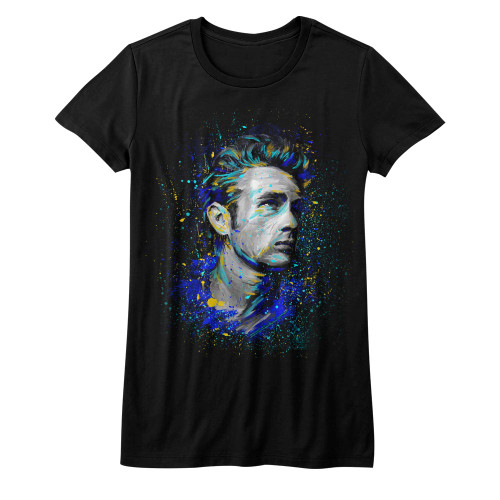 James Dean Fishy Black Junior Women's T-Shirt