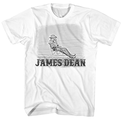 James Dean Chair Fence White Adult T-Shirt