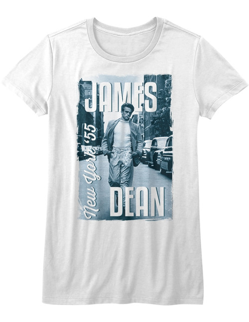 James Dean James Dean '55 White Junior Women's T-Shirt