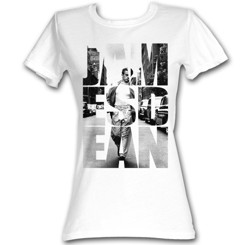 James Dean New York White Junior Women's T-Shirt