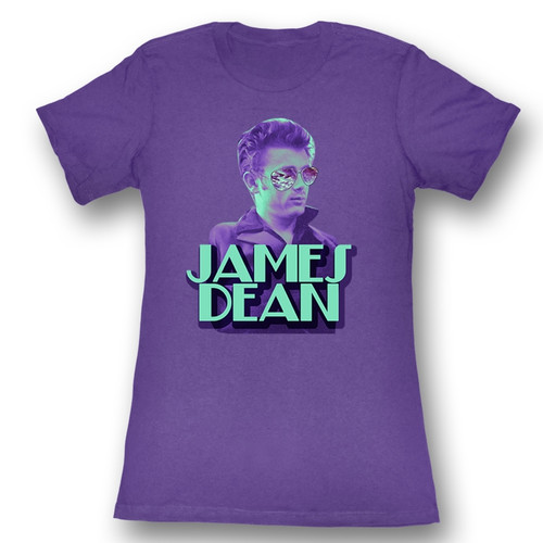 James Dean Bro Purple Junior Women's T-Shirt