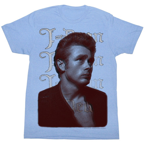 James Dean J Dean Light Blue Heather Adult T-Shirt