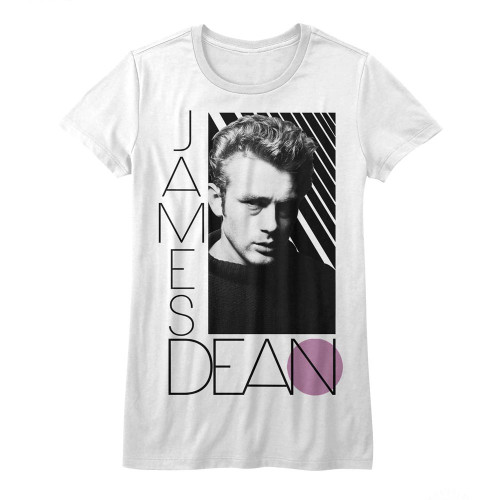 James Dean Old Skool White White Junior Women's T-Shirt