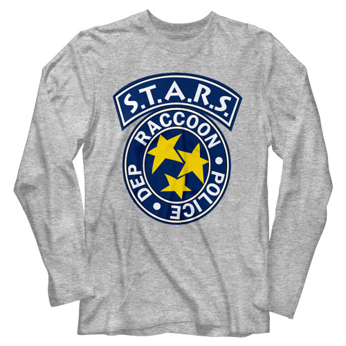 Resident Evil Staaarrrs Gray Heather Long Sleeve T-Shirt