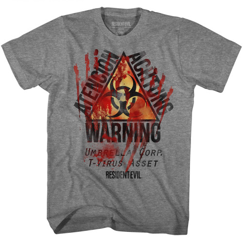 Resident Evil T Virus Asset Graphite Heather T-Shirt