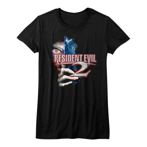 Resident Evil Revil2 Black Junior Women's T-Shirt