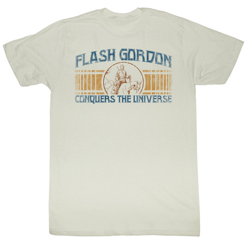 Flash Gordon Conquer Natural Adult T-Shirt
