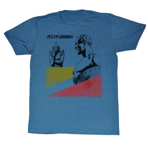 Flash Gordon Laughable Pacific Blue Heather Adult T-Shirt