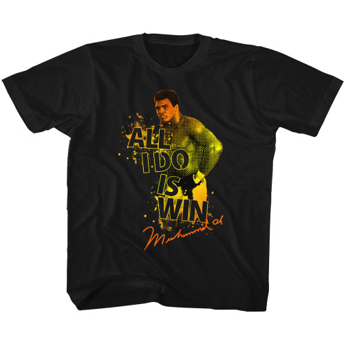 Muhammad Ali Boom Boom Boom Black Youth T-Shirt