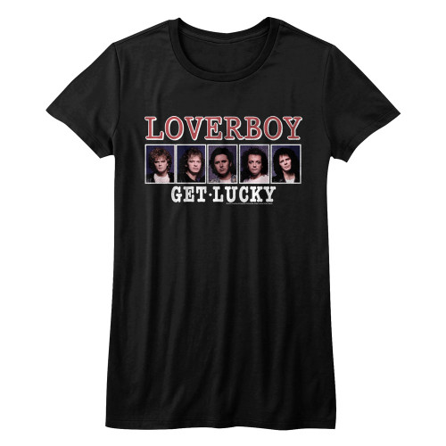 Loverboy Get Lucky Black Junior Women's T-Shirt