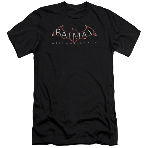 Batman Arkham Knight Logo Premium Canvas Black Adult Slim Fit T-Shirt