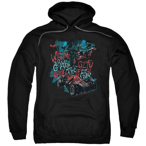 Batman Arkham Knight City Of Fear Black Adult Pullover Hoodie Sweatshirt