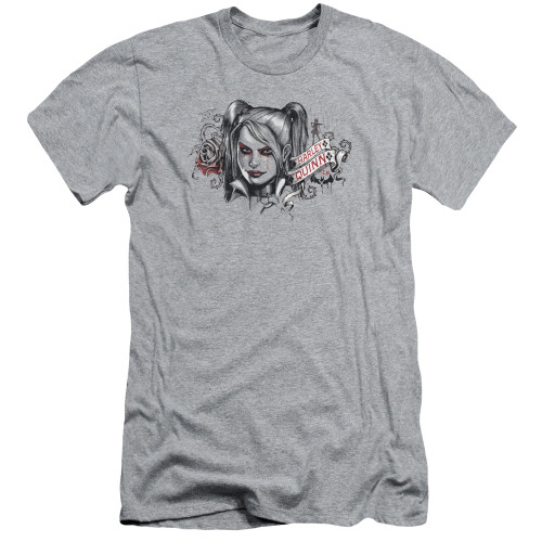 Batman Arkham Knight HQ Sketch Athletic Heather Adult 30/1 T-Shirt