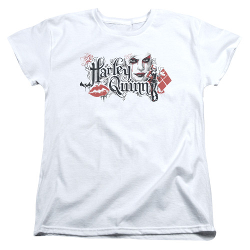 Batman Arkham Knight Lips White Women's T-Shirt