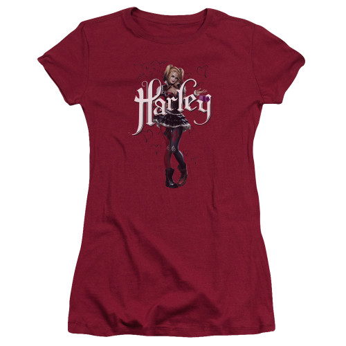 Batman Arkham Knight Lover Girl Cardinal Junior Women's T-Shirt