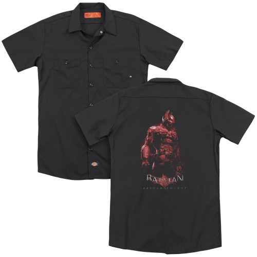 Batman Arkham Knight Knight (Back Print) Black Adult Work Shirt