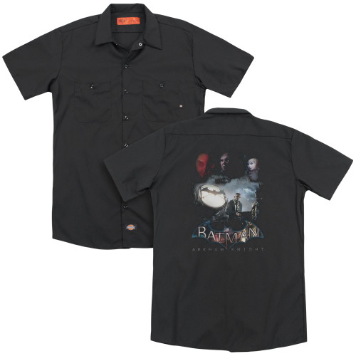 Batman Arkham Knight Villain Storm (Back Print) Black Adult Work Shirt