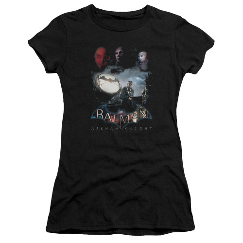 Batman Arkham Knight Villain Storm Sheer Black Junior Women's T-Shirt