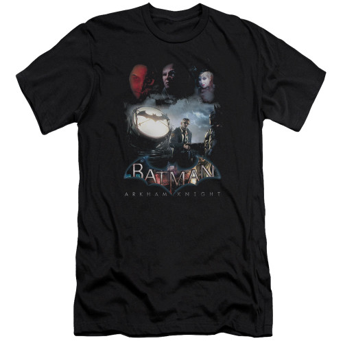 Batman Arkham Knight Villain Storm Premium Canvas Black Adult Slim Fit T-Shirt