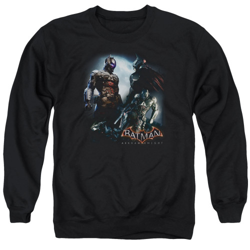 Batman Arkham Knight Face Off Black Adult Crewneck Sweatshirt